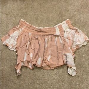 Off the shoulder flowy crop top